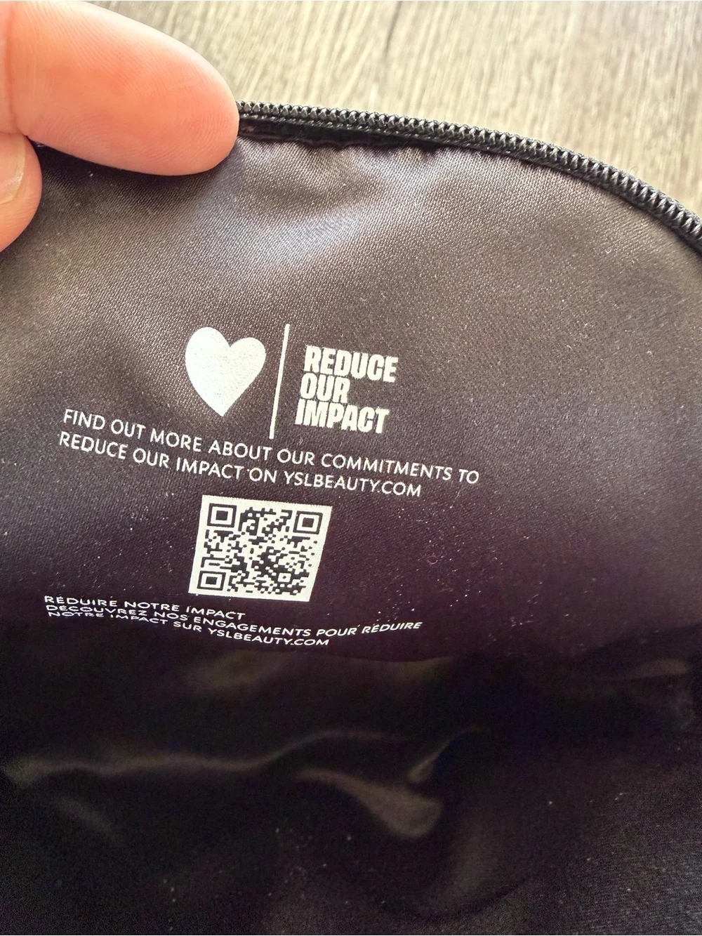 Yves Saint Laurent Black Patent Cosmetic Case with YSL Logo